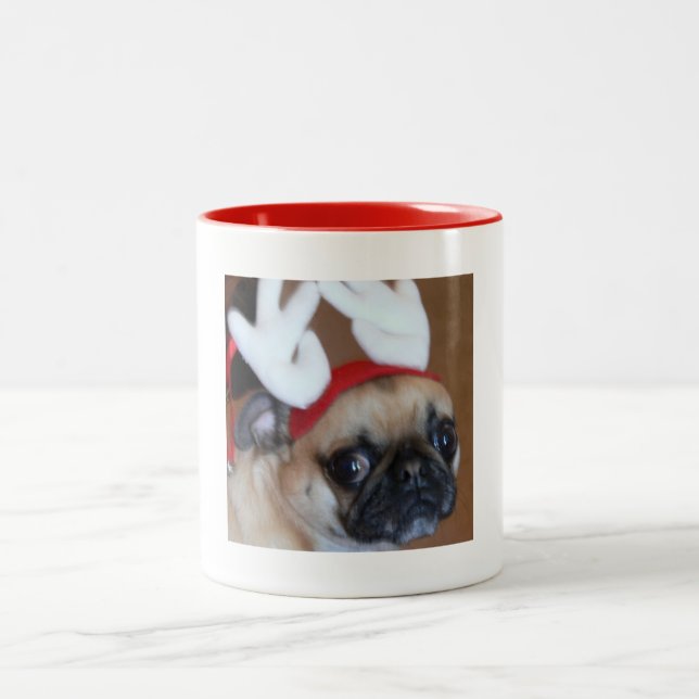 Mops-Ren-Tasse Zweifarbige Tasse (Mittel)