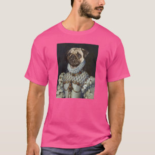 Mops-Renaissance-Haustierporträt mittelalterliche T-Shirt