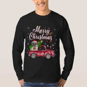 Mops Retriever Rides Red Truck Weihnachten Pajama T-Shirt