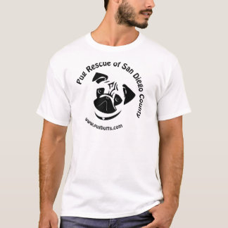 Mops-Rettung von San Diego County Logo T-Shirt