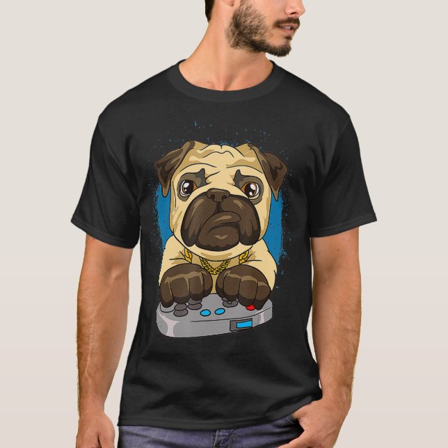 Mops s For Boys Men Funny Mops Tshirt Video Game L (Vorderseite)