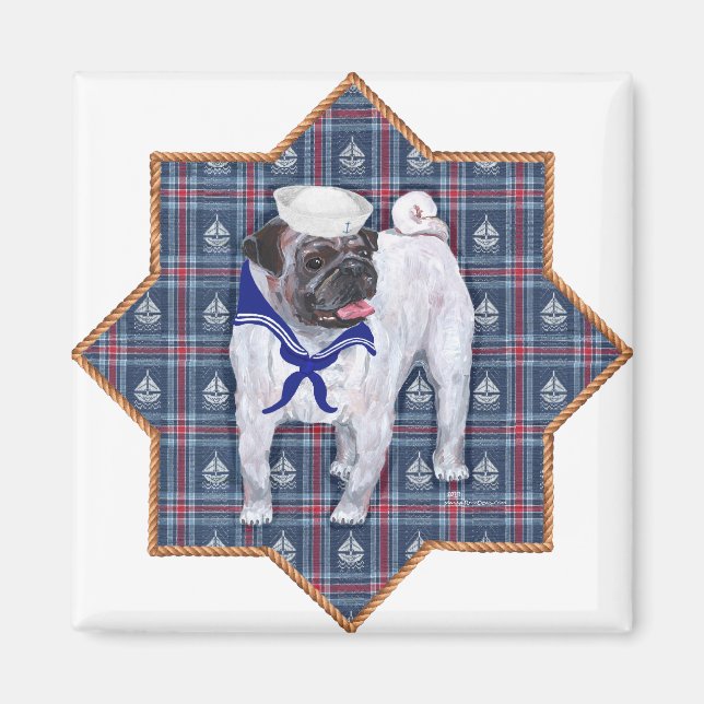 Mops Sailor Magnet (Vorne)