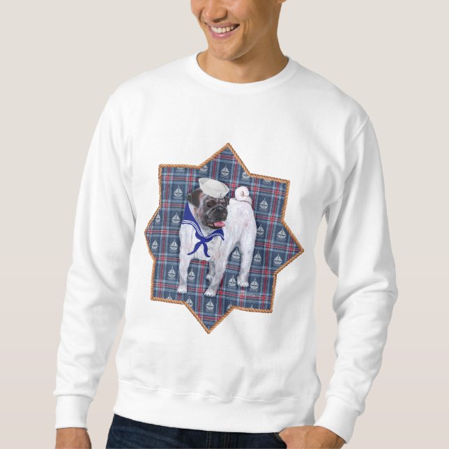Mops Sailor Sweatshirt (Vorderseite)