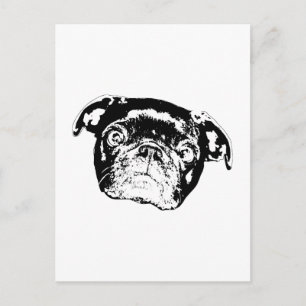 Mops-Saison-Post Postkarte