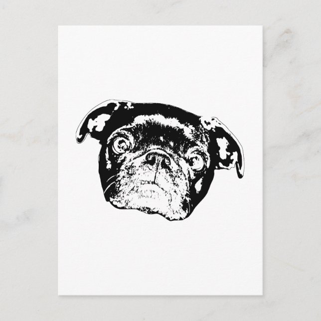 Mops-Saison-Post Postkarte (Vorderseite)