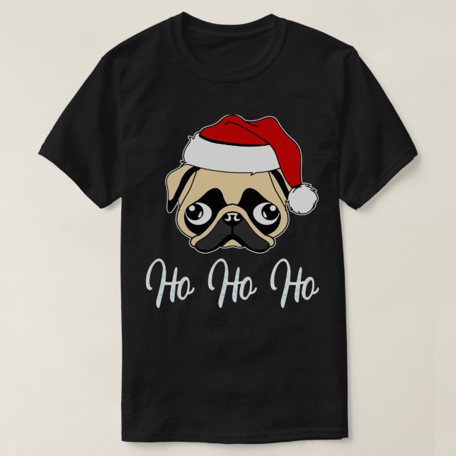 Mops Santa T-Shirt (Design vorne)