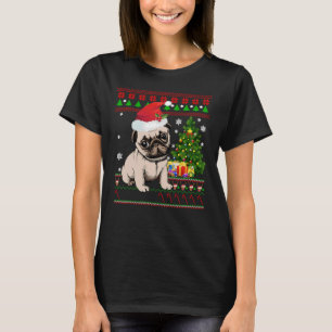 Mops Santa Ugly - Frohe Weihnachten mit Geschenkba T-Shirt