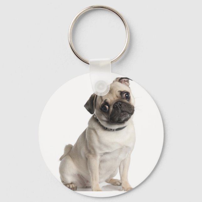 Mops Schlüsselanhänger (Vorderseite)