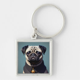Mops Schlüsselanhänger