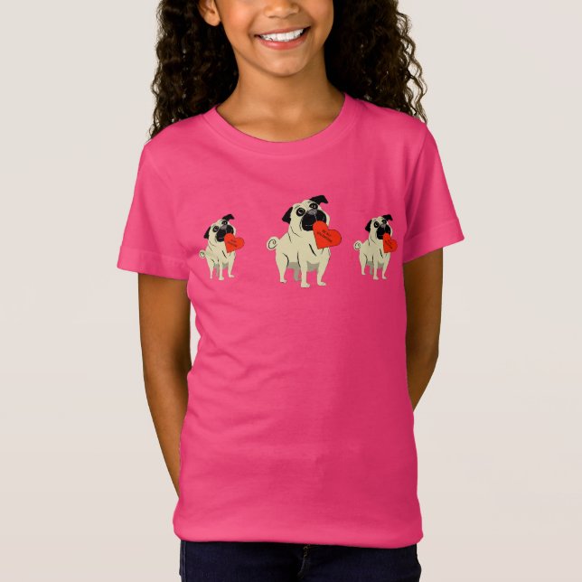 Mops sei mein Valentinstag T-Shirt (Vorderseite)