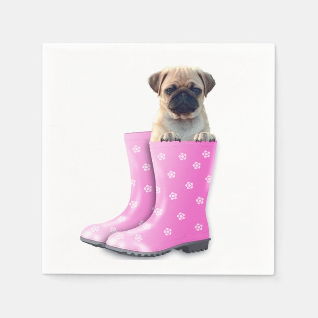 Mops Serviette (Vorderseite)