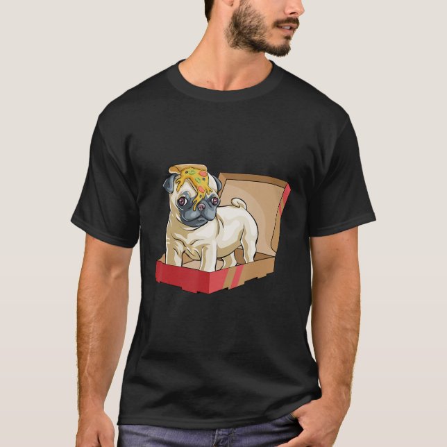 Mops Shirt Hund Welpe Funny Slice Geschenk über Ni (Vorderseite)