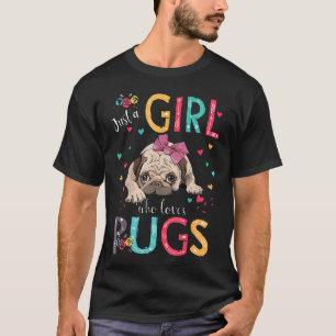 Mops Shirt nur ein Mädchen, das Mops Lieben