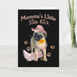 Mops Side Kick Valentine Feiertagskarte