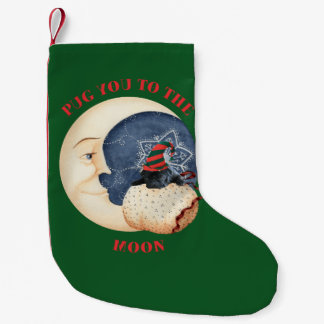 Mops Sie zum Mond-Mops-Liebhaber-WeihnachtsStrumpf Kleiner Weihnachtsstrumpf