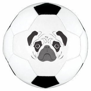 Mops-Silhouette Fußball
