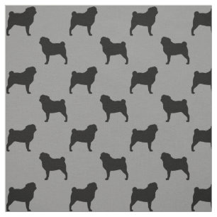 Mops-Silhouette-Muster Stoff
