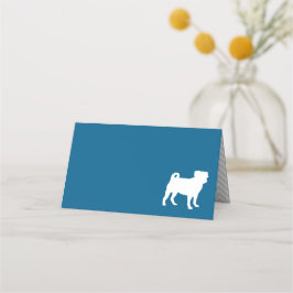 Mops Silhouette Puppy Baby Dusche Platzkarte