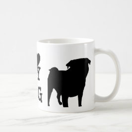 Mops Silhouette Tasse