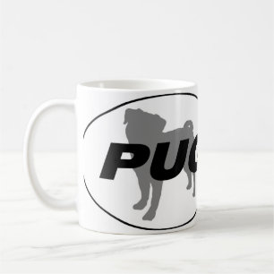 Mops-Silhouette-Tasse Kaffeetasse