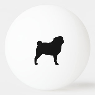 Mops-Silhouette Tischtennisball