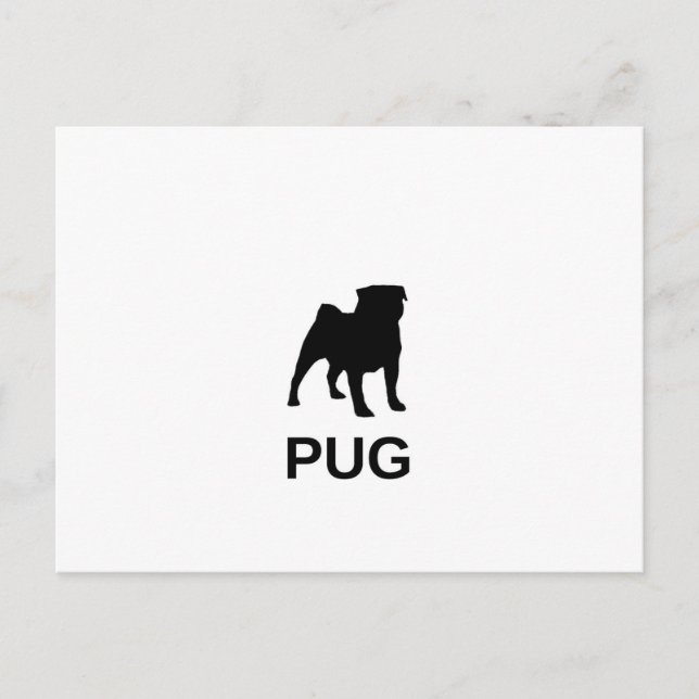 Mops Silo Leben Postkarte (Vorderseite)