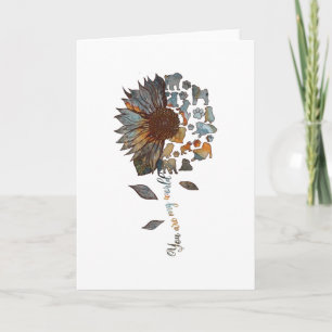 Mops Sonnenblume Sie sind meine Welt Geschenkhunde Karte