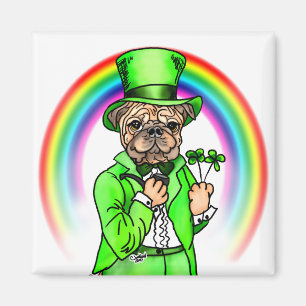 Mops St Patrick's Day Magnet