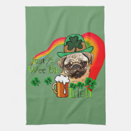 Mops St Patricks Geschirrtuch