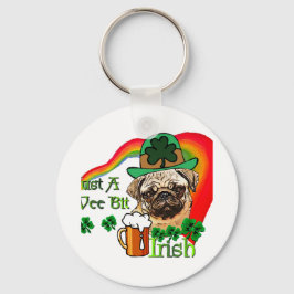 Mops St Patricks Schlüsselanhänger