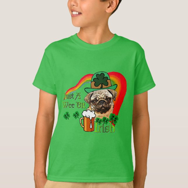 Mops St Patricks T-Shirt (Vorderseite)
