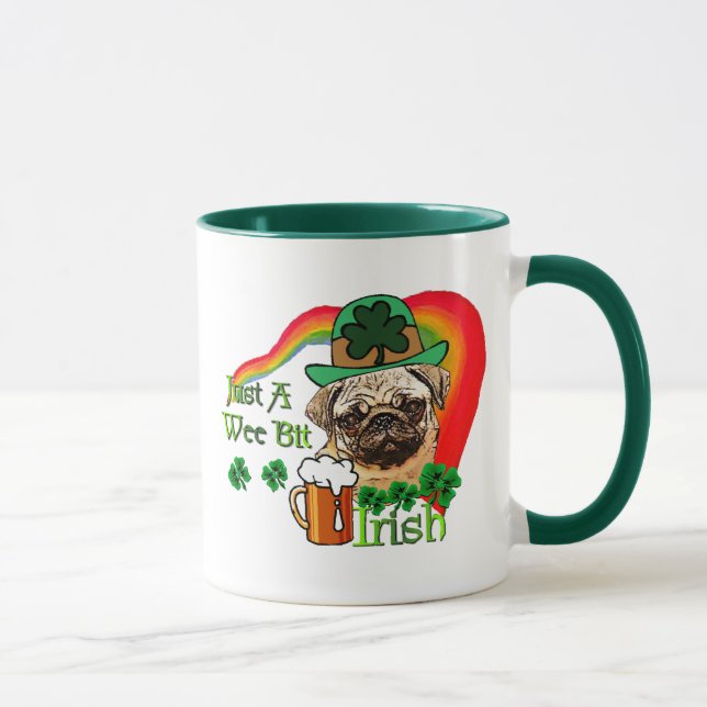Mops St Patricks Tasse (Rechts)