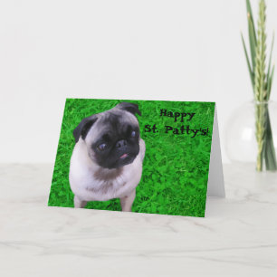 Mops St. Patty Karte