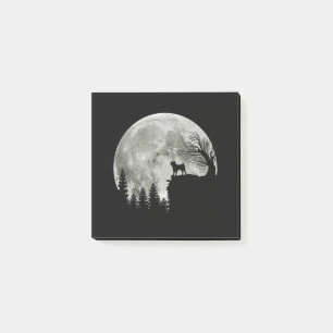 Mops steht auf dem Mond, ein heißer Halloween Post-it Klebezettel
