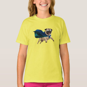 Mops Superhelden Kinder T-Shirt
