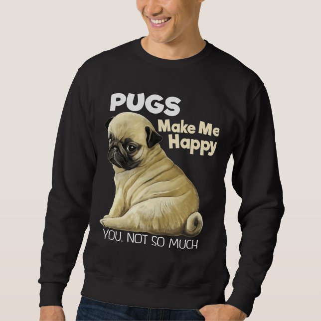 Mops Sweater Mops Funny Gifts Klassischer T - Shir Sweatshirt (Vorderseite)