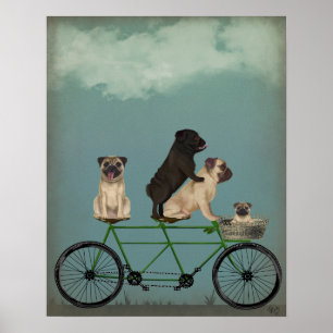 Mops Tandem Poster