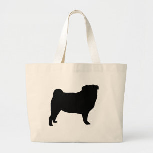 Mops-Taschen-Tasche Jumbo Stoffbeutel