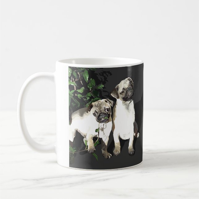 Mops-Tasse Kaffeetasse (Links)