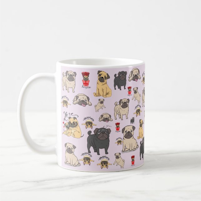 Mops Tasse Mops Kaffee Tasse Bestes Geschenk für M (Links)