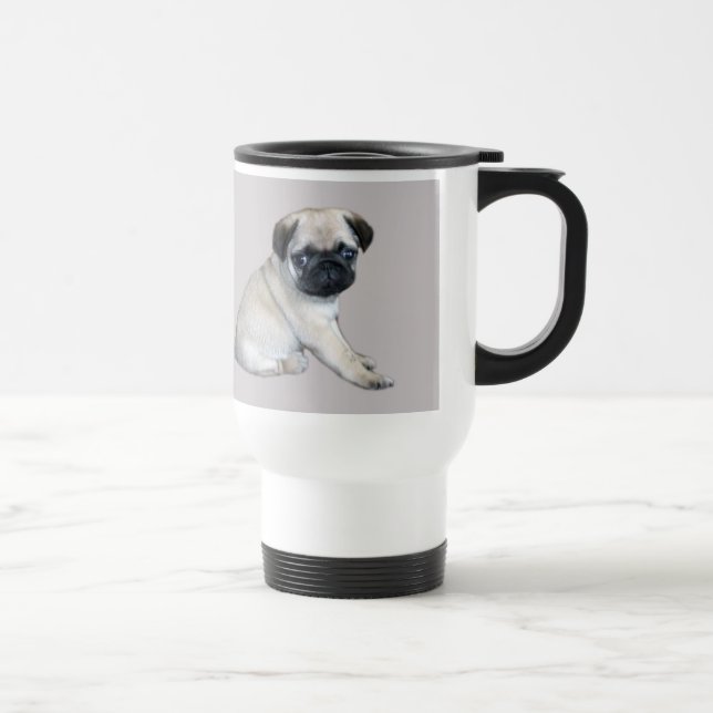 Mops-Tasse Reisebecher (Rechts)