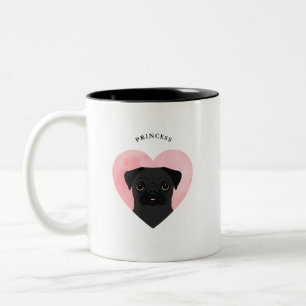 Mops-Tasse Zweifarbige Tasse