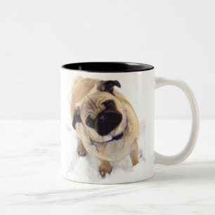 Mops-Tasse Zweifarbige Tasse