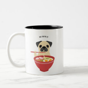 Mops-Tasse Zweifarbige Tasse