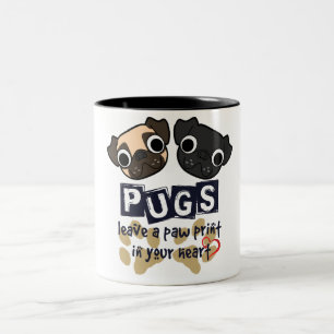 Mops-Tasse Zweifarbige Tasse