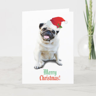 Mops Thema Frohe Weihnachten!Karte Feiertagskarte