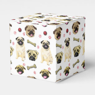 Mops Themed Gefälligkeitsboxen Geschenkschachtel
