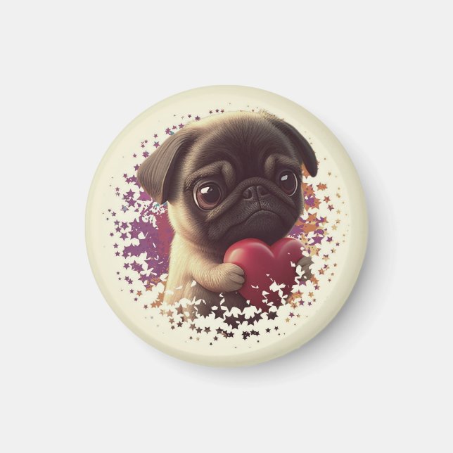 Mops, Tier, Natur Magnet (Vorne)