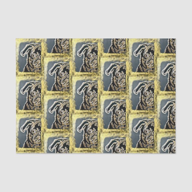 Mops-Tissue-Papier Seidenpapier (Vorderseite)