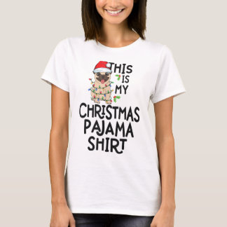 Mops Tree Lights Dog Xmas Dies ist mein Weihnachts T-Shirt